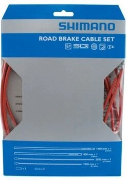 Shimano Rem Kabelset Race Sil-Tec Coating -Winkel Voor Fietsaccessoires shimano road brake kabelset rood